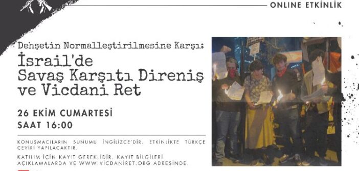 Vicdani Ret İzleme, İsrail’den Savaş Karşıtı Aktivistlerin ve Vicdani Retçilerin Katılımıyla Bir Etkinlik Düzenliyor